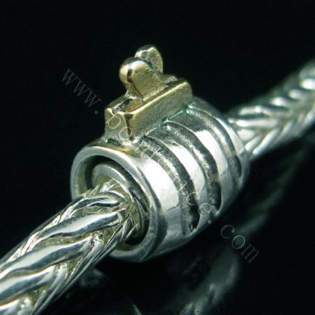 925 Sterling silver bali european style bead,10x8mm,hole:approx 4.5mm,no ,