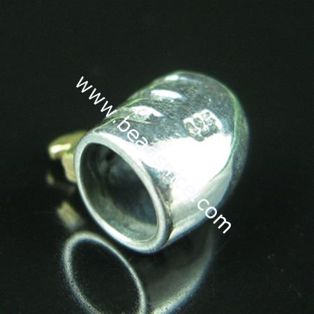 925 Sterling silver bali european style bead,10x8mm,hole:approx 4.5mm,no ,