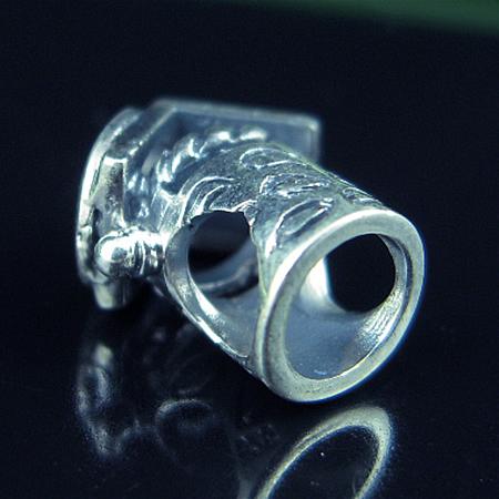 925 Sterling silver bali european style bead,6x9.5mm,hole:approx 5mm,no ,
