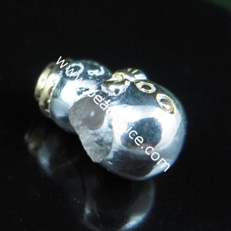 925 Sterling silver bali european style bead,13x7.5mm,hole:approx 4mm,no ,