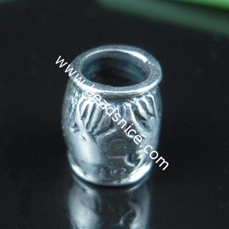 925 Sterling silver bali european style bead,9x8.5mm,hole:approx 5mm,no ,