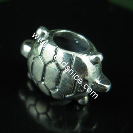 European style bead,925 sterling silver bali bead,animal,9x8.5mm,hole:approx 4.5mm,no ,