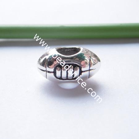Enamel Charm  European beads style, alloy, no , Pb-free & Ni-free & Cd-free & Zn-free, 14x8mm, The hole approx 5mm,