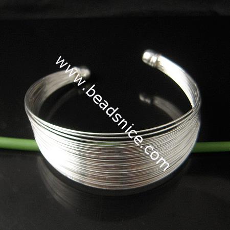 Jewelry brass bracelet,inside diameter:65mm,44 Line,nickel free,lead safe,