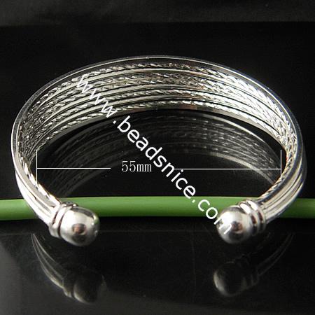 Jewelry brass bracelet,inside diameter:55mm,11 Line,nickel free,lead safe,
