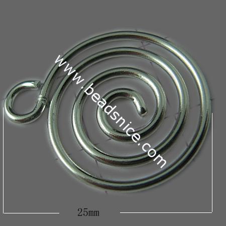 Jeweiry Iron Pendant,Nickel Free,Lead Free,25mm Long,20mm Wide，