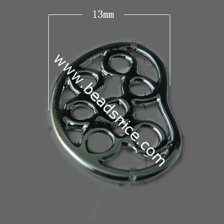 Chain link filigree flower connector links wholesale jewelry findings brass DIY nickel-free lead-free
