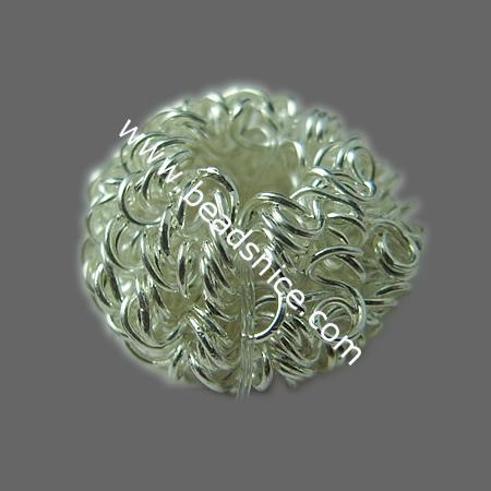 Iron Thread Component,18mm,Hole:about 6mm,Nickel Free,Lead Safe,