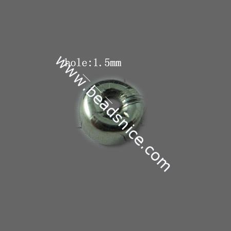 Jewelry brass beads,nickel free,lead safe,6mm,Hole:about 1.5mm,