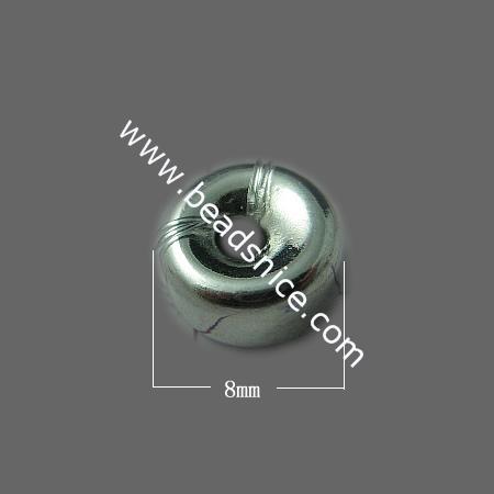 Jewelry brass beads,nickel free,lead safe,10mm,Hole:about 2.5mm,