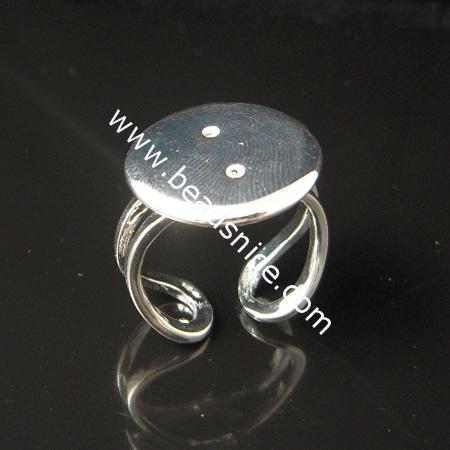 Stainless Steel ring finding for jewelry making round adjustable
