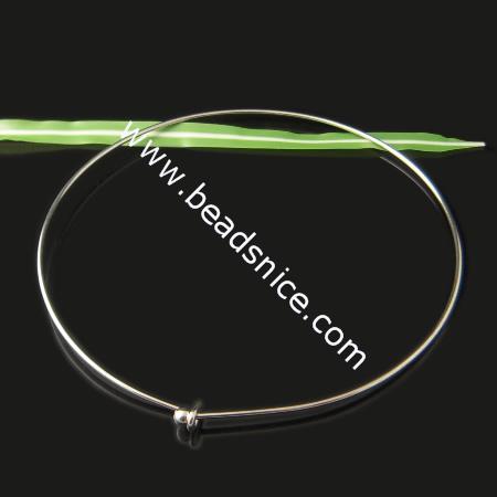 Brass necklace,inside diameter:136.5mm, 2mm thick，bead :6mm ,nickel free,lead safe,