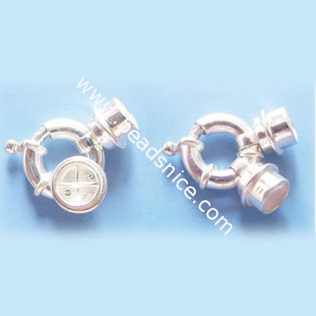 Sterling Silver Spring Rings Clasps,3x14mm ,
