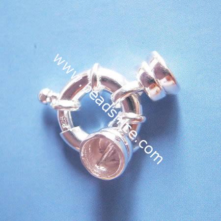 Sterling Silver Spring Rings Clasps,12mm,