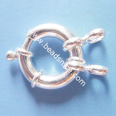 Sterling Silver Spring Rings Clasps,18mm,