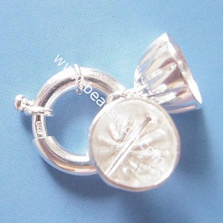 Sterling Silver Spring Rings Clasps,20mm,