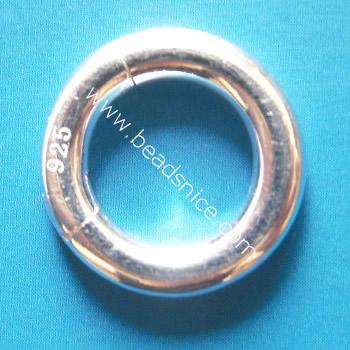 Sterling Silver Jumprings, Split Ring, 16mm,inside diameter:10.5mm,3mm thick,