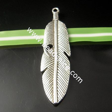 Zinc Alloy Pendant,Nickel Free,Lead Free,61X16mm，Hole:about 2mm,