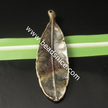 Alloy  Pendant,Nickel Free,Lead Free,40x11mm，Hole:about 1mm,
