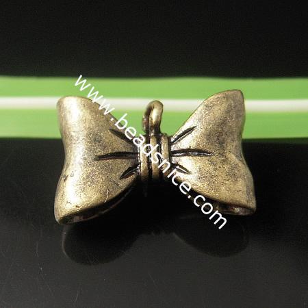 Jewelry pendants,brass, bow-knot,lead-safe,nickel-free,