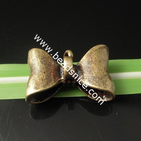 Jewelry pendants,brass, bow-knot,lead-safe,nickel-free,