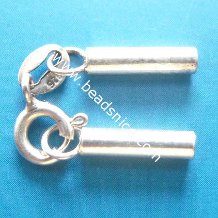 Sterling silver clasp,tube:10x2.5mmmm,clasp:5.5mm,