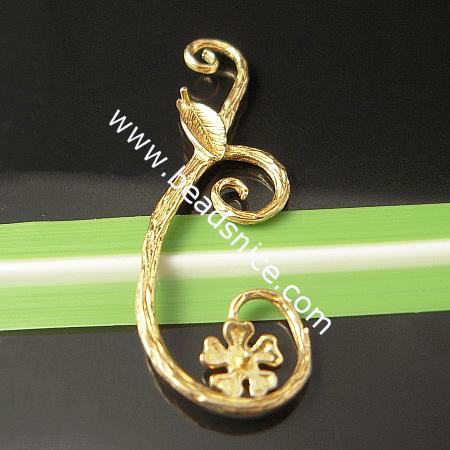 Pendant bails, brass, many colors available,flower,