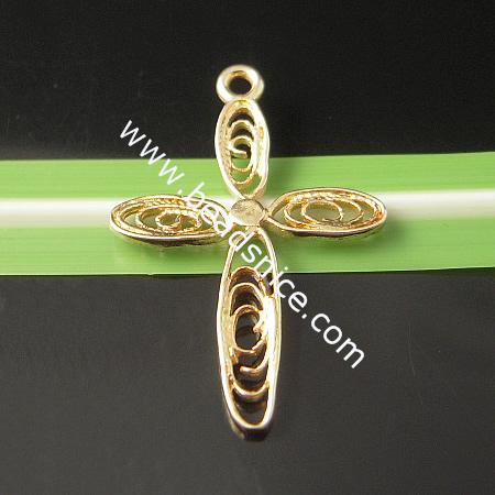 Cross pendant，brass,lead-safe,nickel-free,