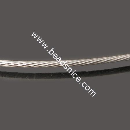 Tiger Tail Wire Necklace,1.5mm thick,19 inch,Lead-Safe,Nickel-Free,