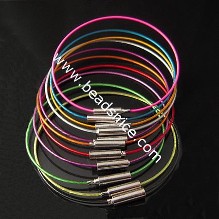 Tiger Tail Wire Necklace,1mm thick,19 inch,Clasp:4mm,Lead-Safe,Nickel-Free,