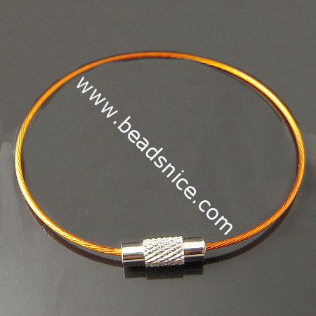 Tiger Tail Wire Necklace,1mm thick,19 inch,Clasp:4.5mm,Lead-Safe,Nickel-Free,