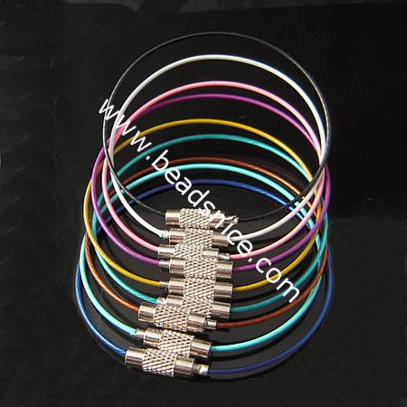 Tiger Tail Wire Necklace,1mm thick,16 inch,Clasp:4.5mm,Lead-Safe,Nickel-Free,