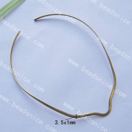 Brass necklace,3.5x1mm & 157x113mm,nickel free,lead safe,