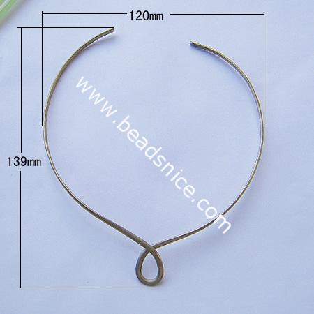 Brass necklace,3x2mm & 139x120mm,nickel free,lead safe,
