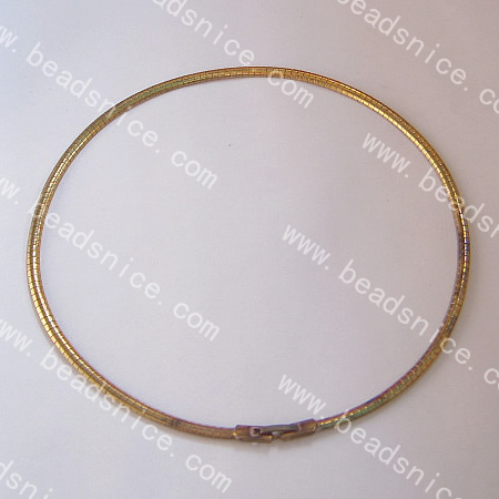 Choker necklace memory wire necklace chain with buckles wholesale jewelry findings brass nickel-free lead-safe