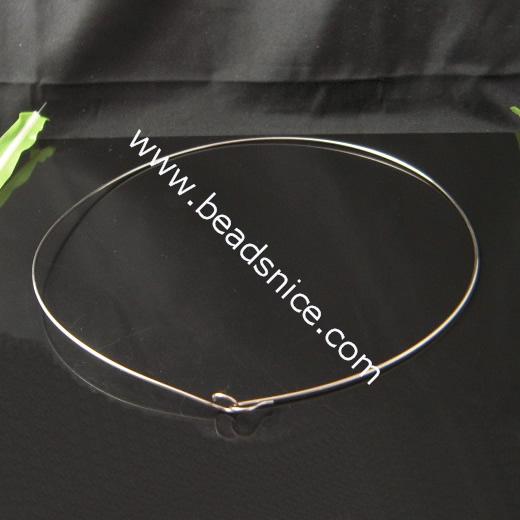 Brass necklace,1mm thick,inside diameter:114x122mm,nickel free,lead safe,