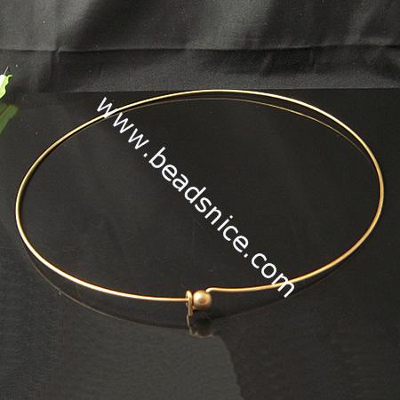 Brass necklace,1mm thick,bead 6mm ,inside diameter:132mm,nickel free,lead safe,