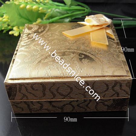 Satin jewelry Box,90x90x36mm,