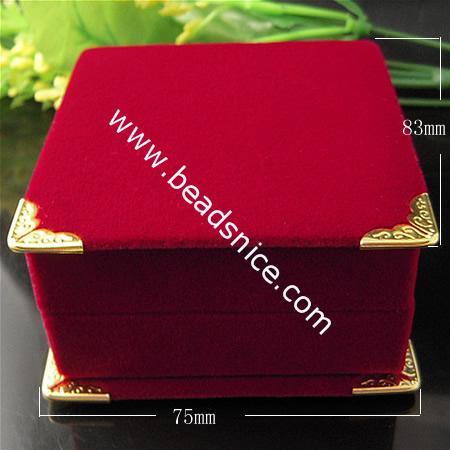 Velours jewelry Box,83x75x40mm,