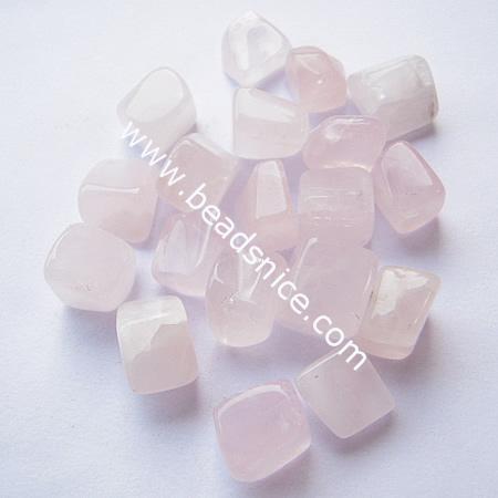 Chip Gemstone Beads,Quartz Rose Natural, no hole, 12-15mm,