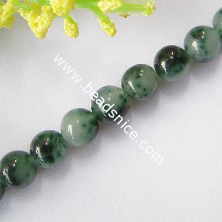 Jade Multi-Color Natural ,14mm,14 inch,Hole:about 1.2mm,