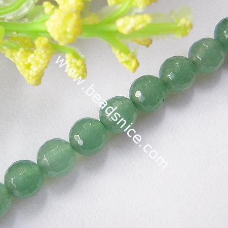 Aventurine Green,4mm,14 inch,Hole:about 0.8mm,