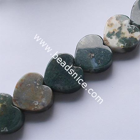 Indian agate natural ,29.5x30.5x12mm,length:14 inch,hole:approx 0.8mm,heart,