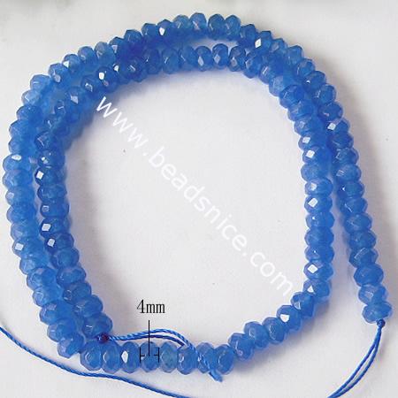 Jade Beads,4x6mm,16 inch,Hole:about 1mm,