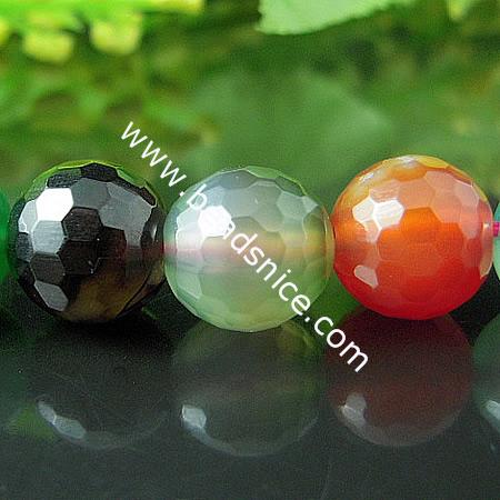 Mixed Gemstone Beads,6mm,14 inch,Hole:about 0.8mm,