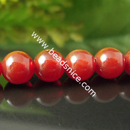  Agate Red Natural,6mm,14 inch,Hole:about 0.8mm,