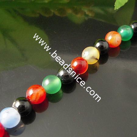 Mixed Gemstone Beads,8mm,14 inch,Hole:about 1mm,