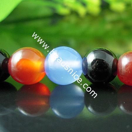 Mixed Gemstone Beads,4mm,14 inch,Hole:about 0.8mm,