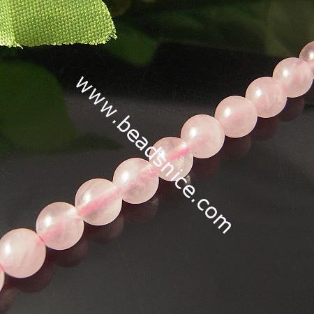 Quartz Rose Natural,8mm,14 inch,Hole:about 1mm,