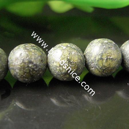 Green Lace Stone,10mm,16 inch,Hole:About 1.2mm,